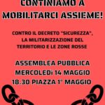 NO ALLE ZONE ROSSE! NO AL DECRETO "SICUREZZA"! NO ALLA POLITICA DI GUERRA!