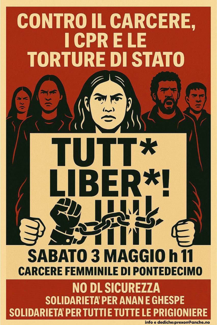 Contro il carcere, i CPR e le torture di Stato