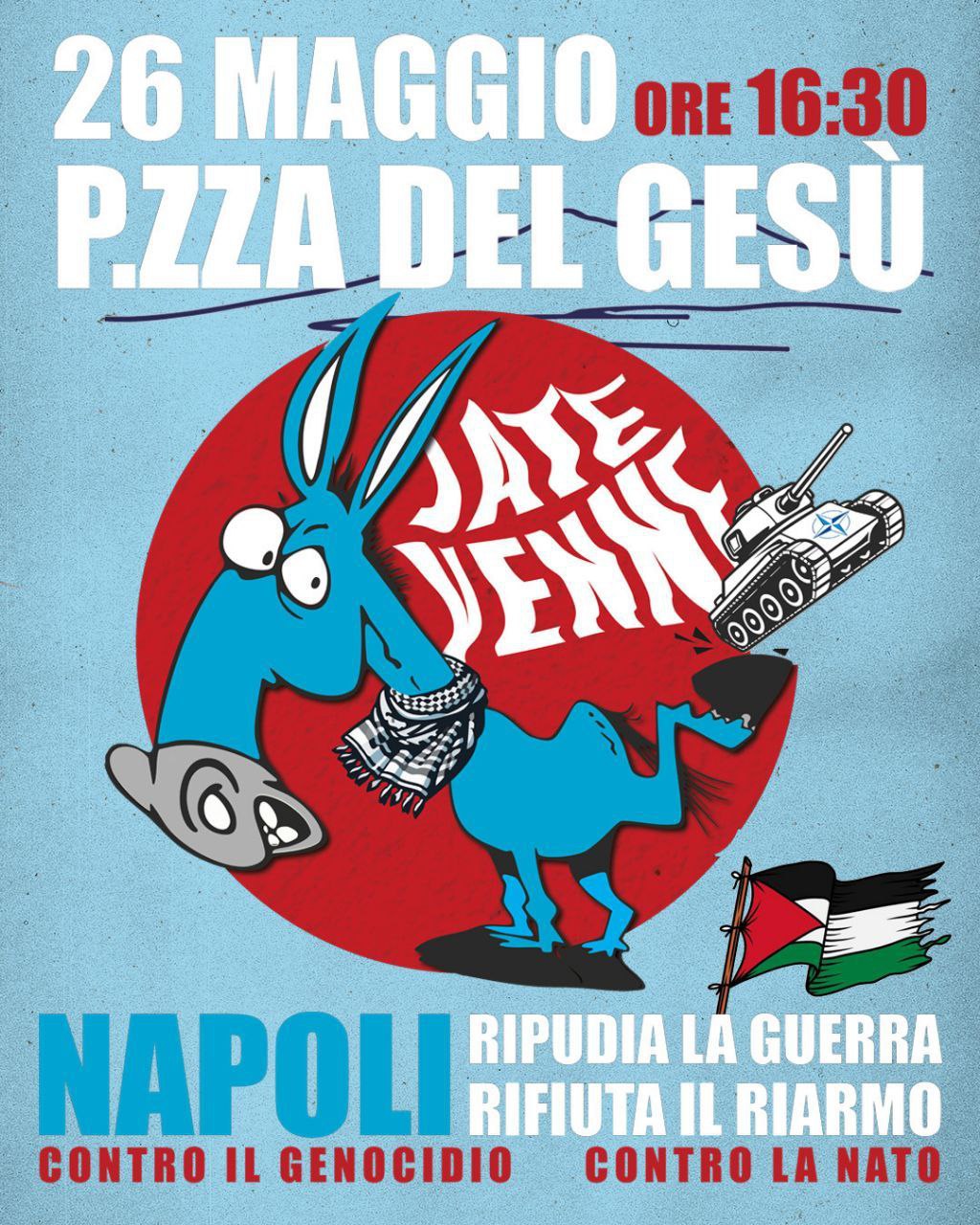 NAPOLI RIPUDIA LA GUERRA E DICE NO AL RIARMO ED ALLA NATO