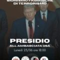 Presidio all'ambasciata USA a Roma