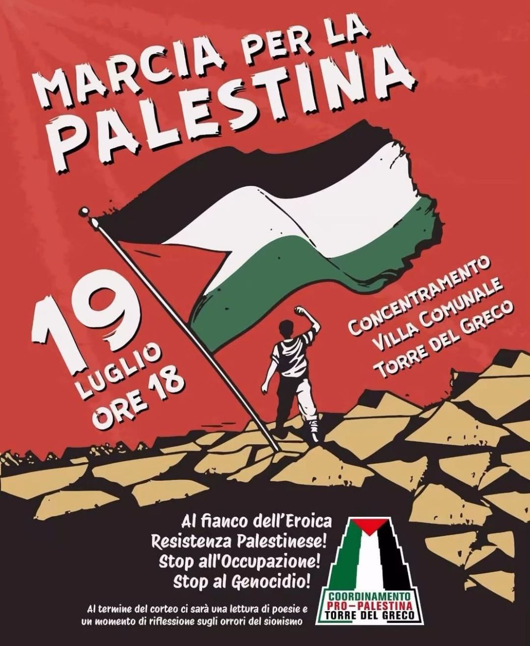 Marcia per la Palestina a Torre del Greco